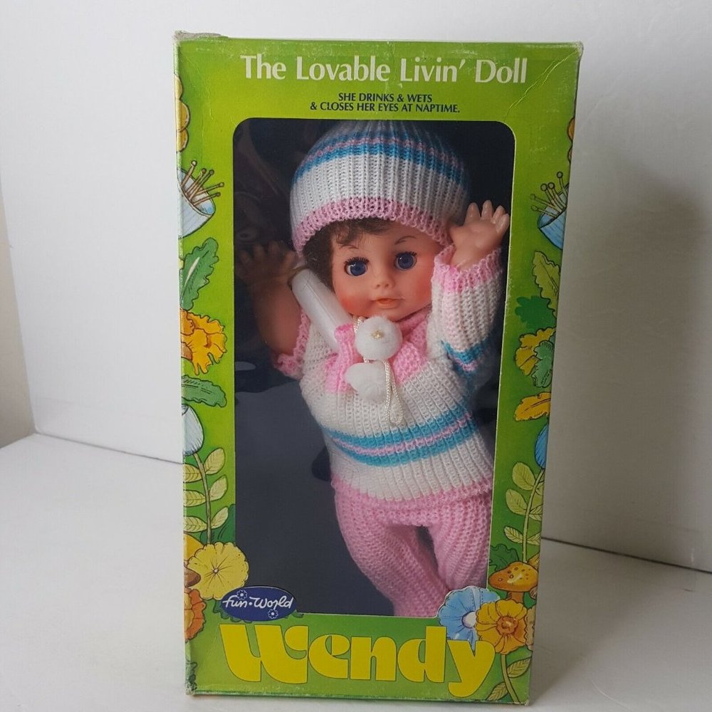 Vintage Fun World Wendy Doll The Lovable Livin Doll with Original Box NOS